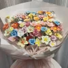 5pcs Ceramic Flowers High Temperature Handmade Simulation Flowers Eternal Life Flower Decorations Creative Gifts Home Furn